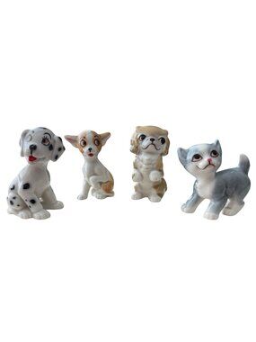 Wade Figurines Rare Lot of 4 TV Pets 1959 Simon Pepi Chee Chee Mitzi